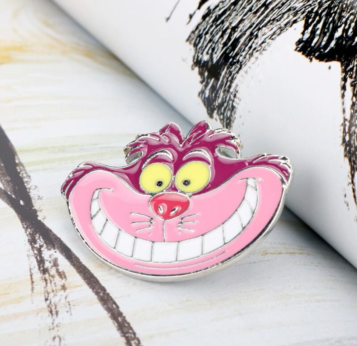 The Cheshire Cat from Alice in Wonderland enamel pin - view 2
