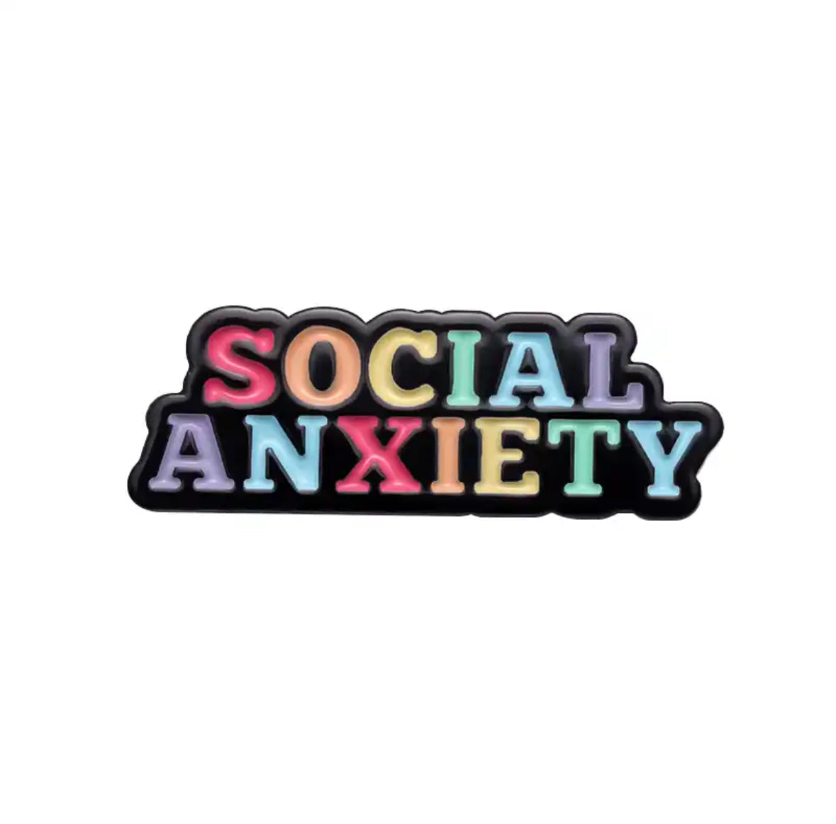 Social Anxiety enamel pin - view 1