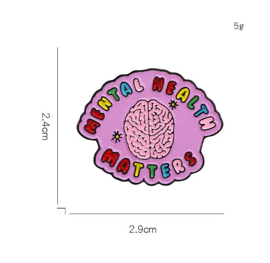 Mental Health Matters enamel pin
