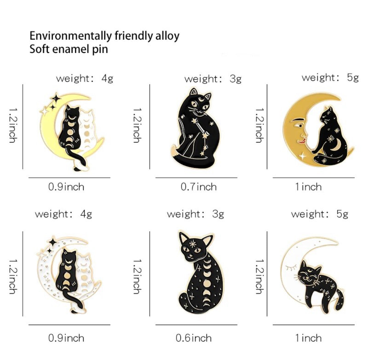 Moons & Cats Collection enamel pin - view 14