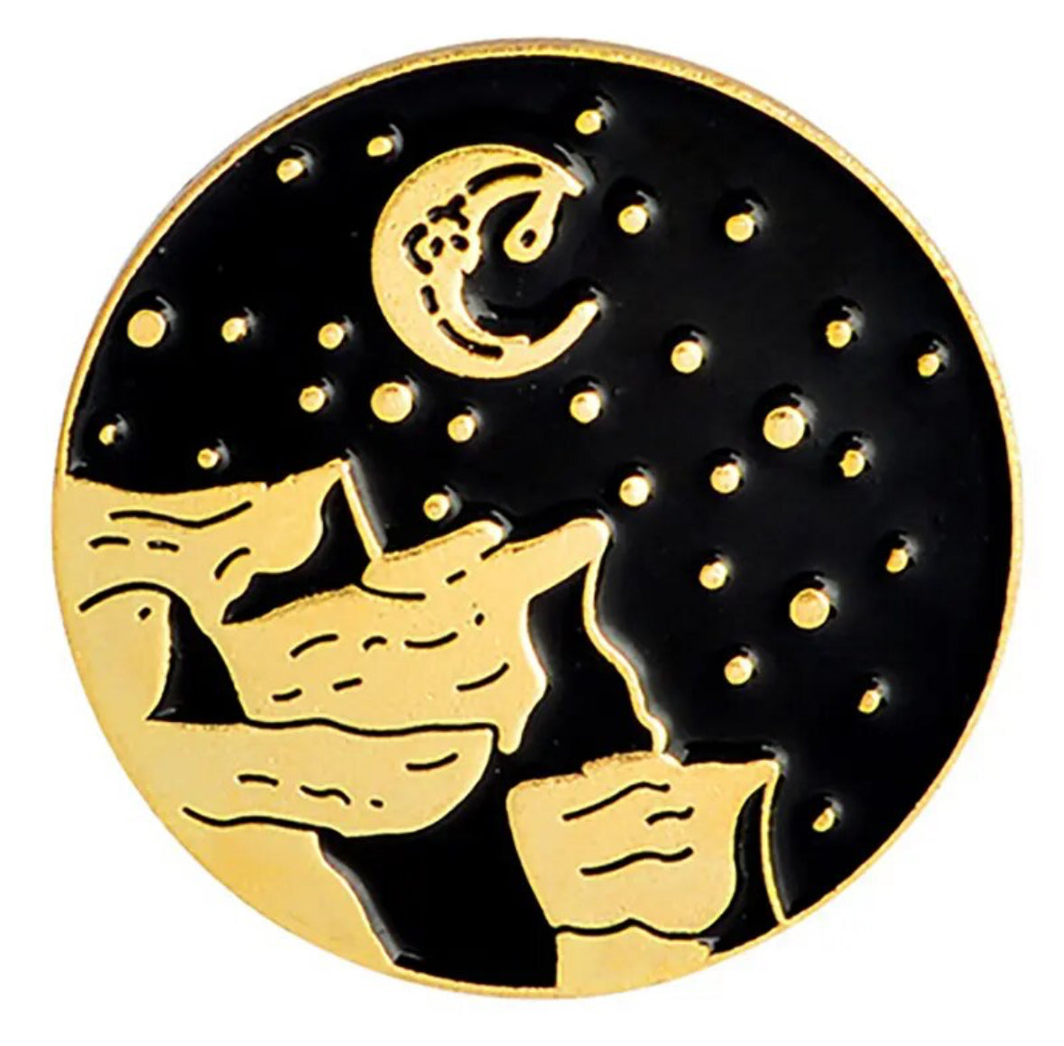Gold Mountain enamel pin - view 1