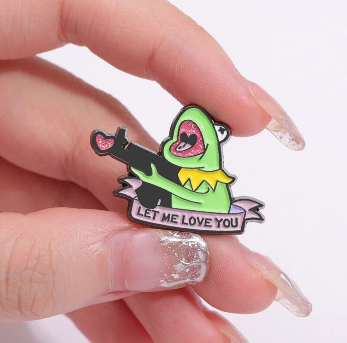 Kermit the Frog with a Gun enamel pin - view 5