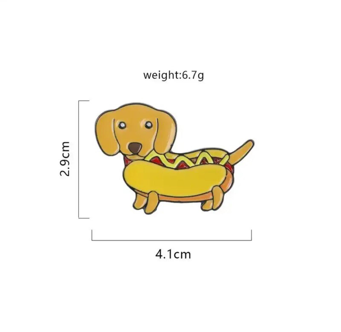 Sausage Hot Dog enamel pin - view 2