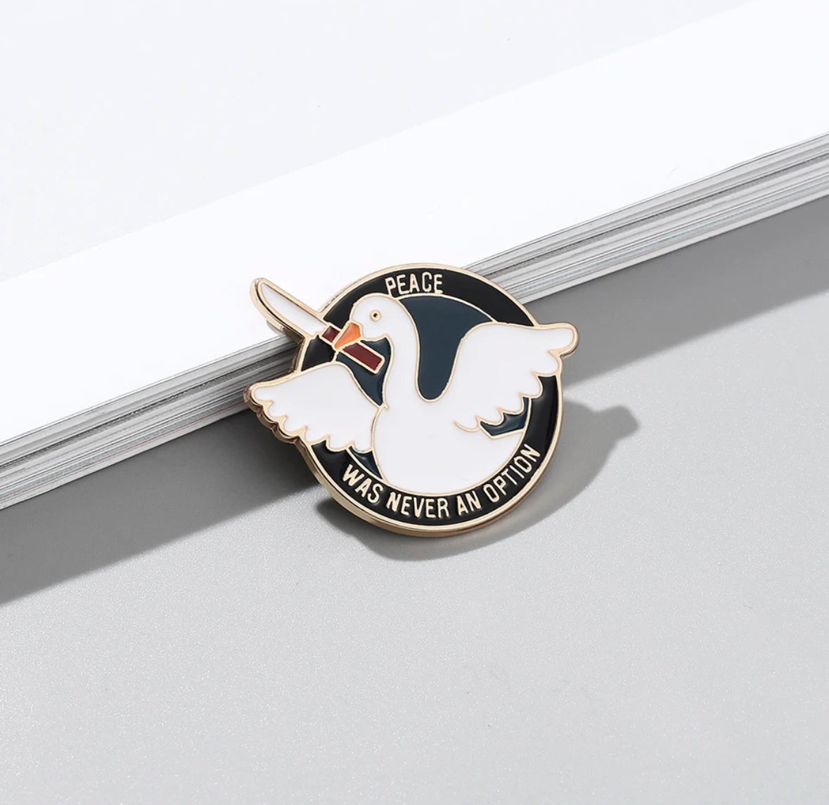 Peace Was Never An Option enamel pin - view 3
