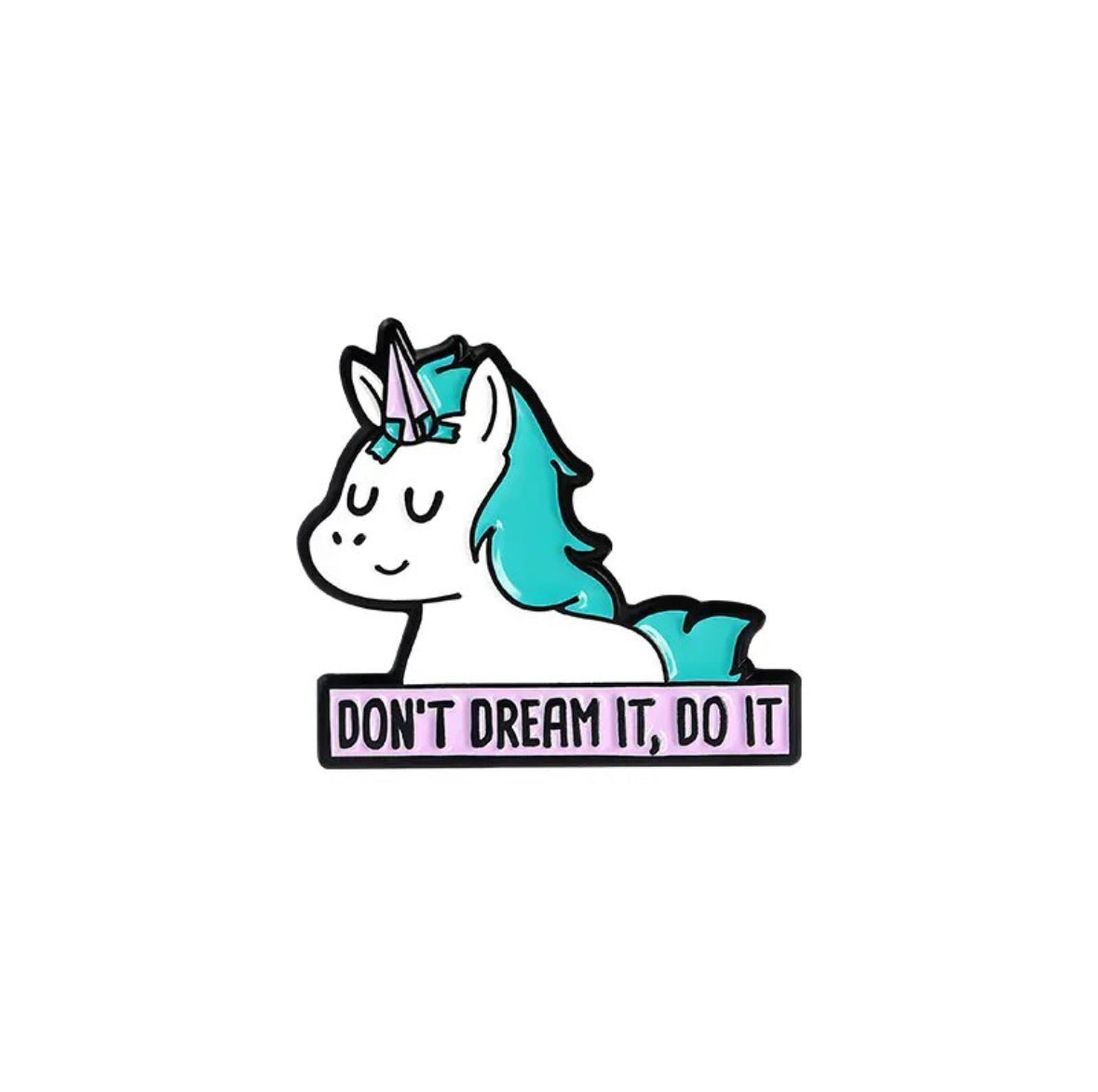 Unicorn enamel pin - view 1