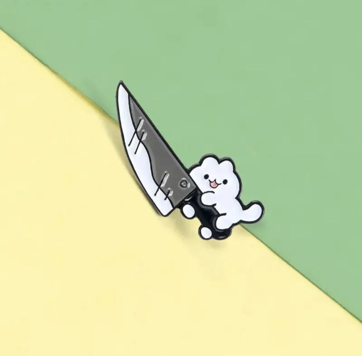 Cute Killer Kitten enamel pin - view 3