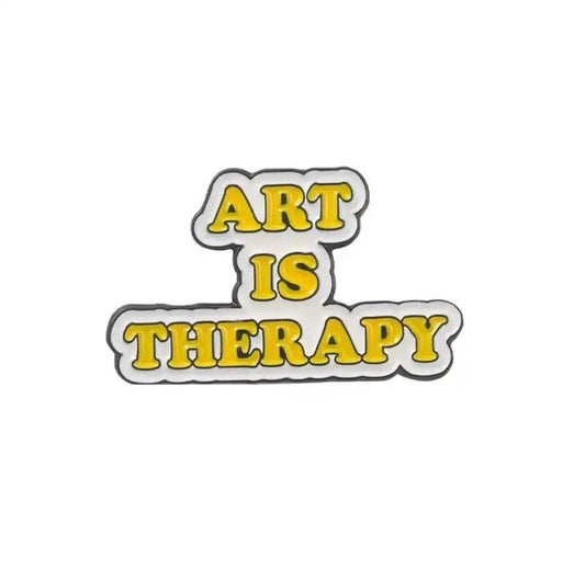 Art Is Therapy enamel pin - view 1