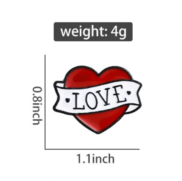 True & Love Heart enamel pin - view 4