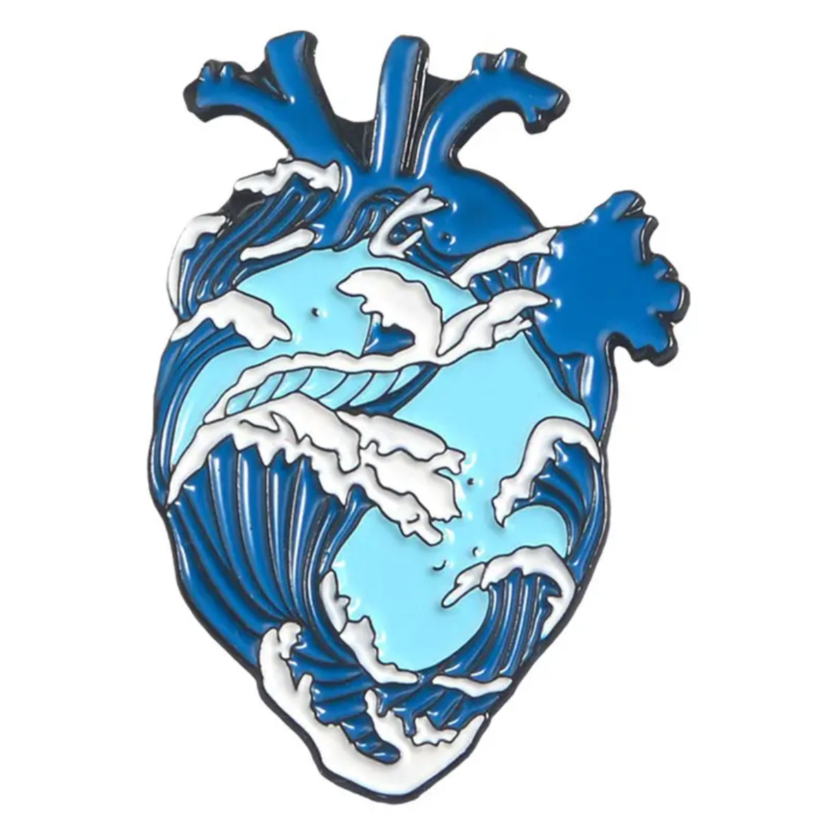 The Ocean at Heart enamel pin - view 3