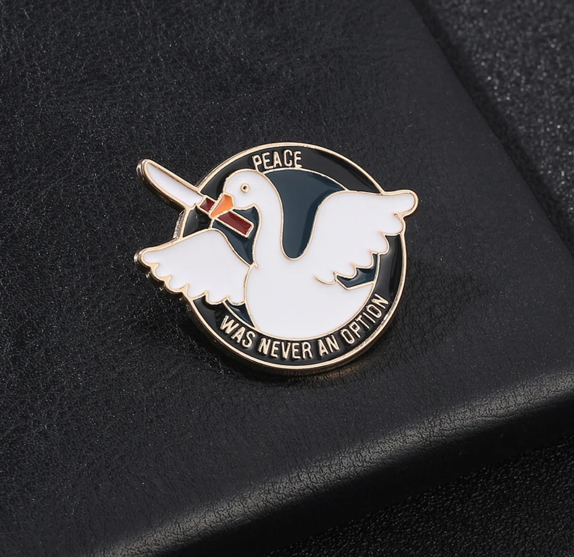 Peace Was Never An Option enamel pin - view 2