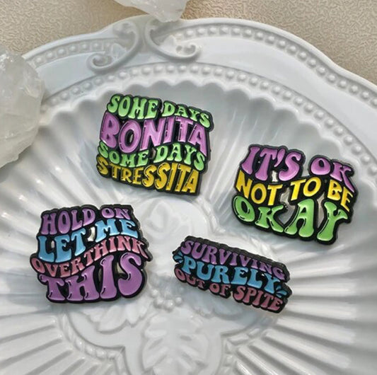 Fun Quote enamel pin - view 1