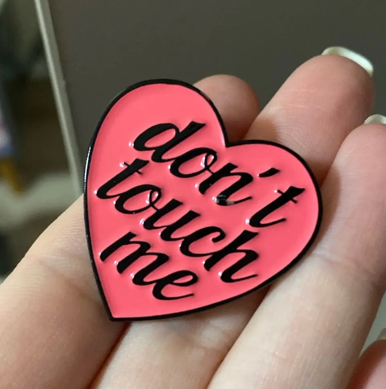 Don't Touch Me - Heart enamel pin - view 2
