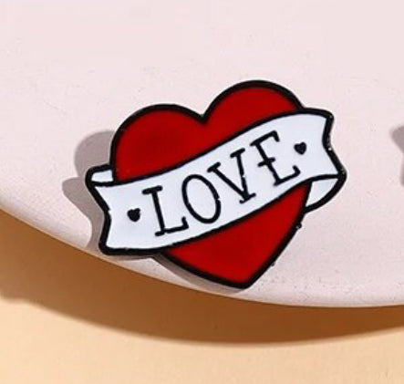 True & Love Heart enamel pin - view 5