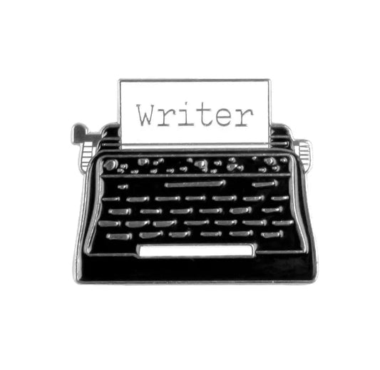 Writer Typewriter enamel pin - view 1