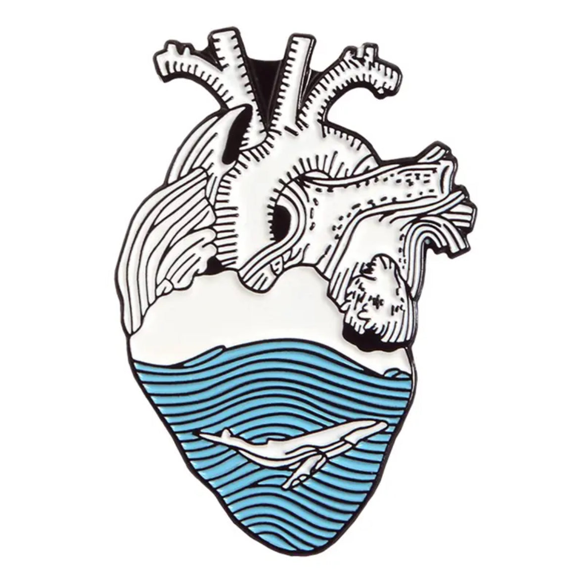 The Ocean at Heart enamel pin - view 2
