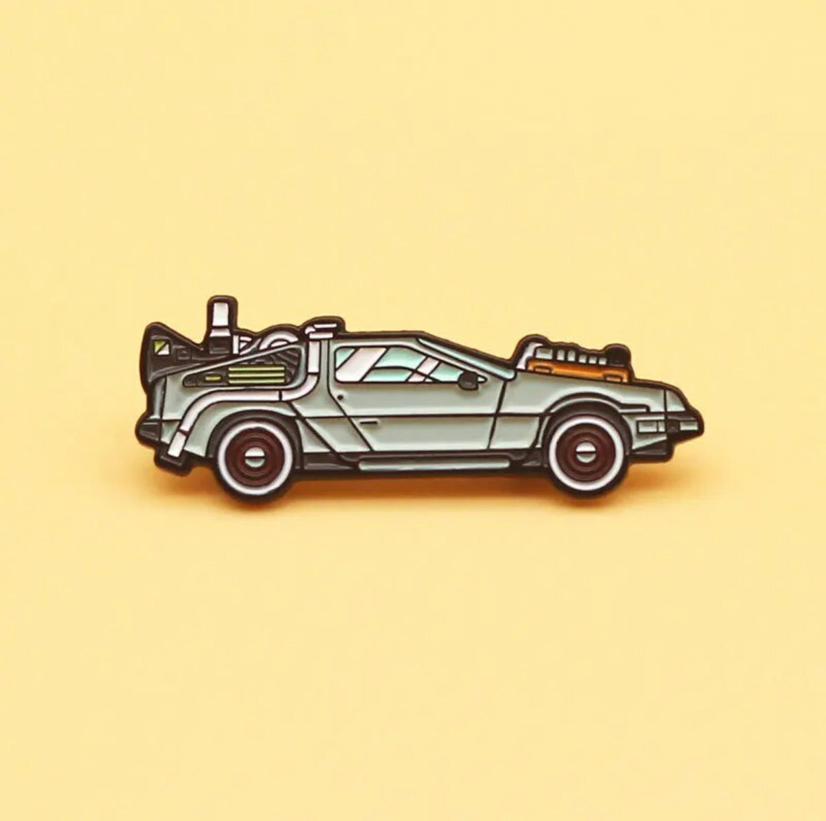 Back to the Future DeLorean enamel pin - view 2