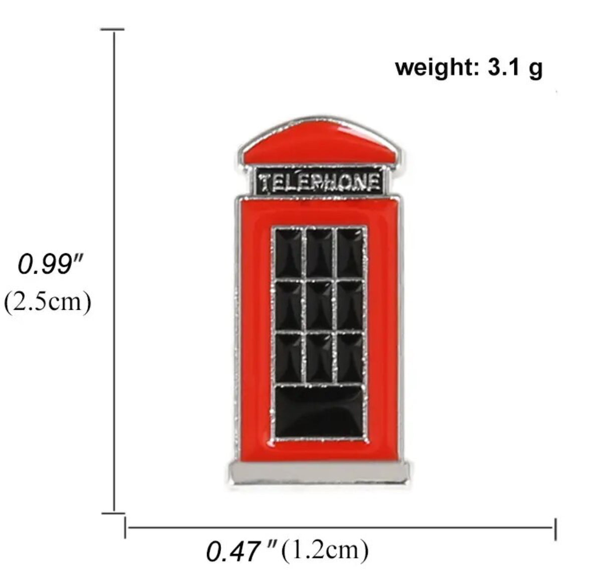London Underground & Phone Booth enamel pin - view 1