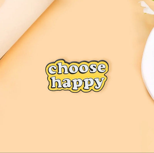 Choose Happy enamel pin - view 1