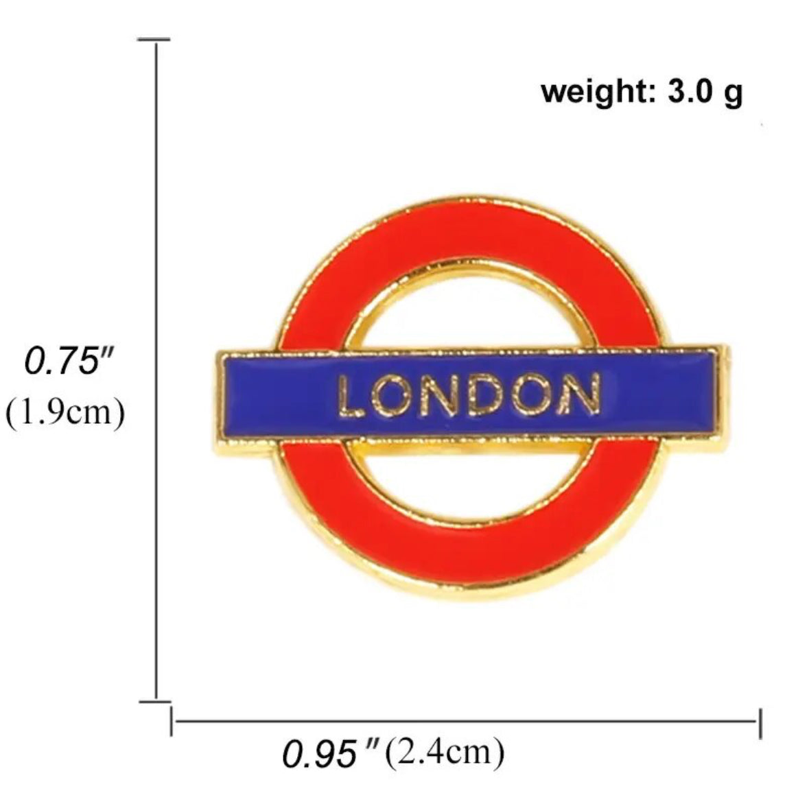London Underground & Phone Booth enamel pin - view 2