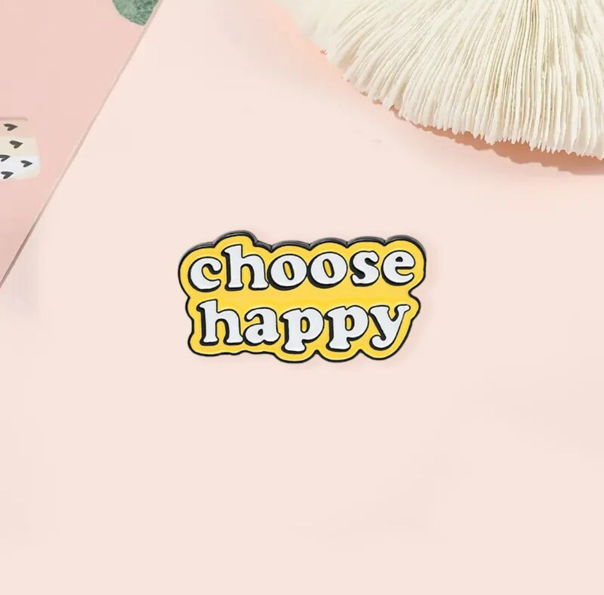 Choose Happy enamel pin - view 2