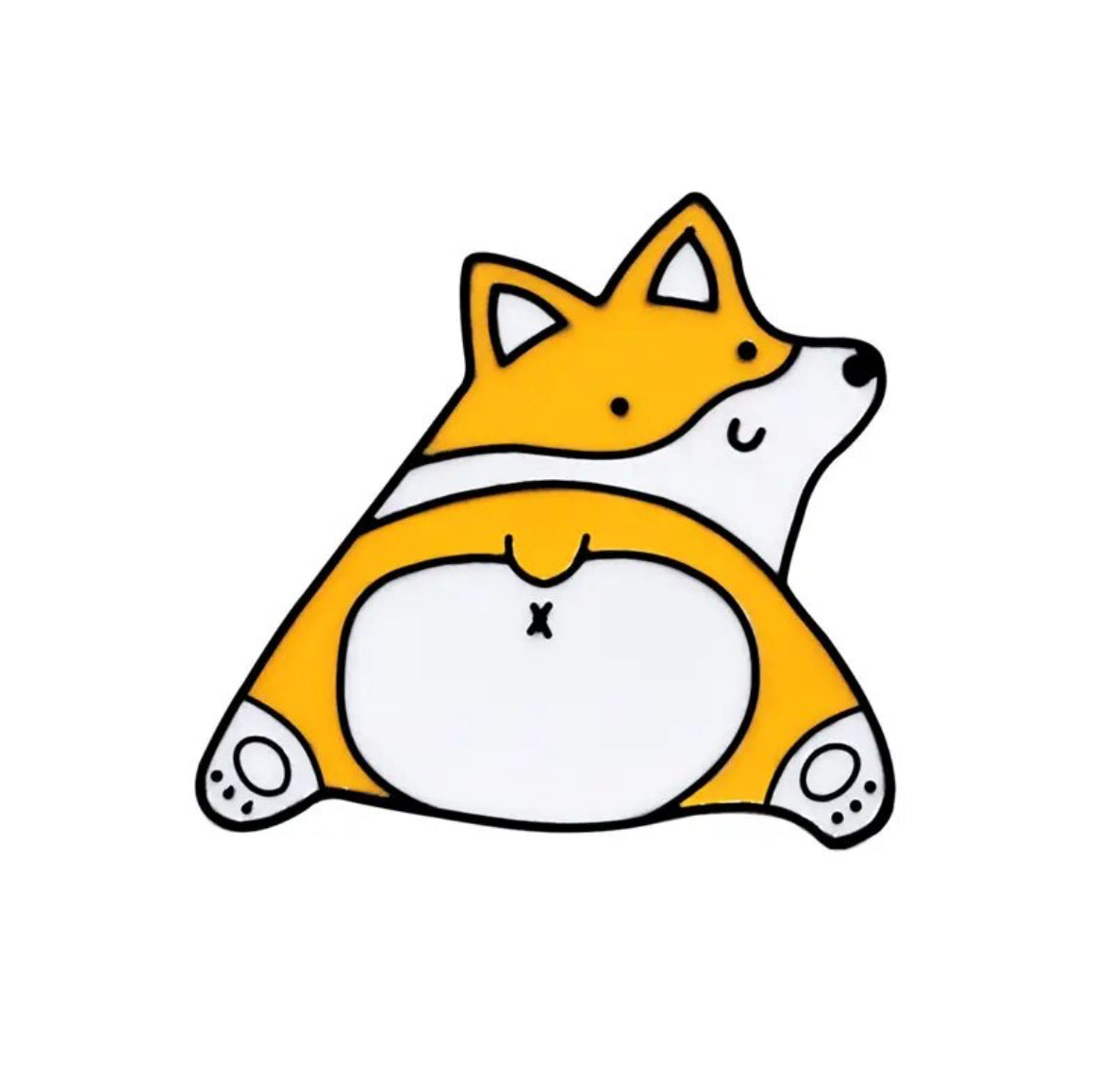 Dog Corgi enamel pin - view 7
