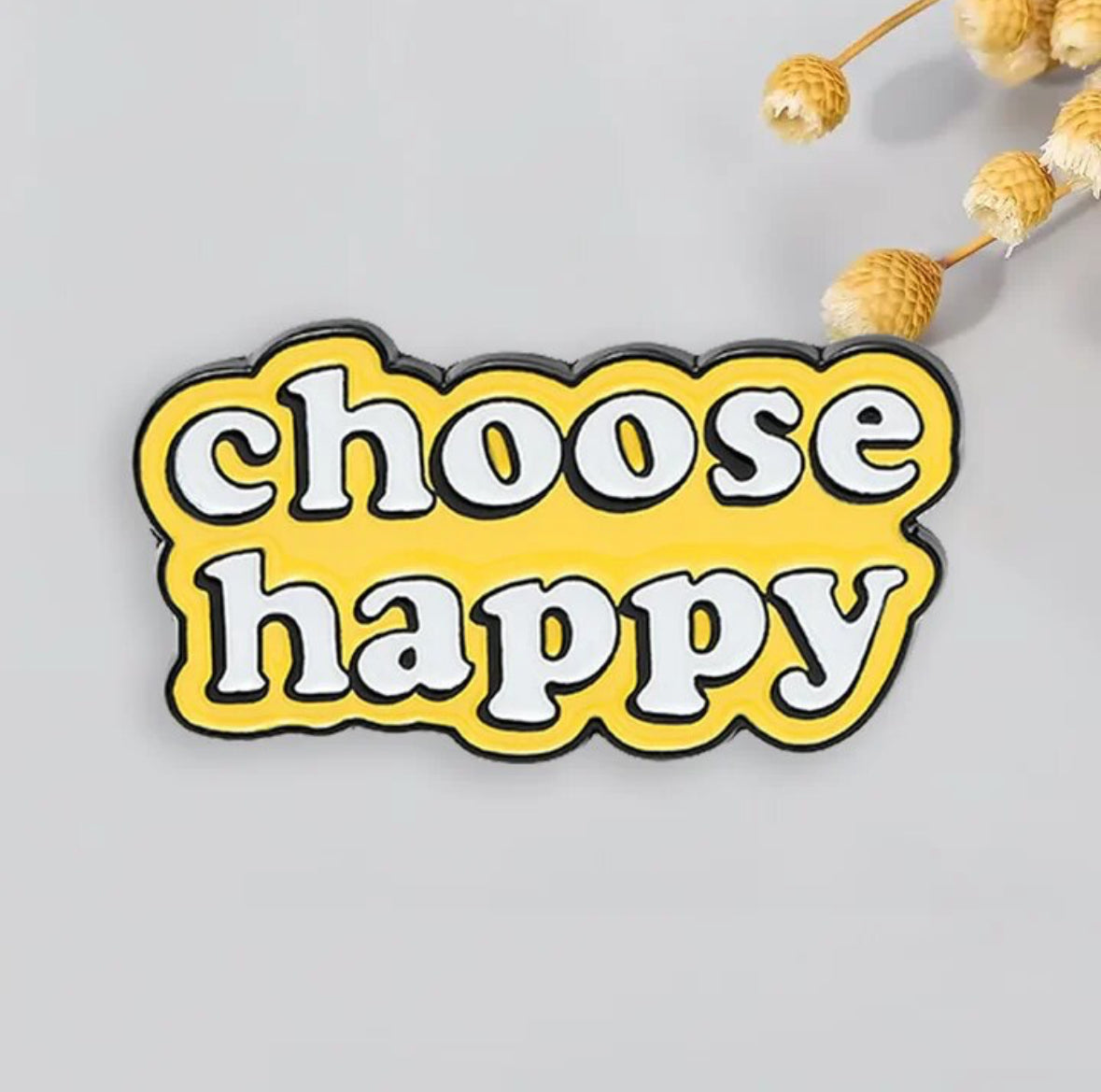 Choose Happy enamel pin - view 4