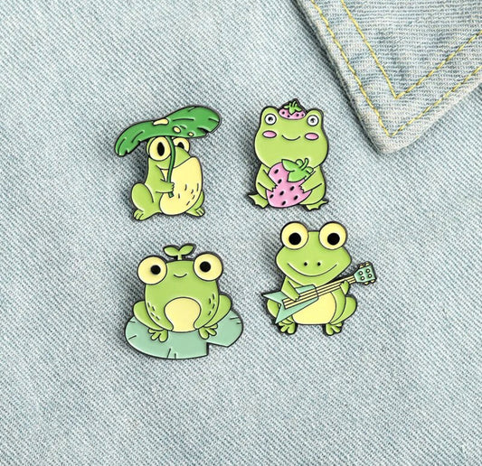 Cute Frogs Collection enamel pin - view 1