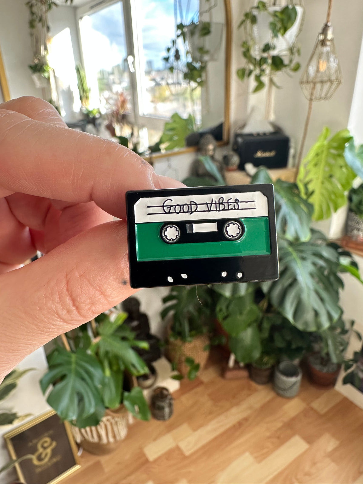 Music Tape / Good Vibes enamel pin - view 2